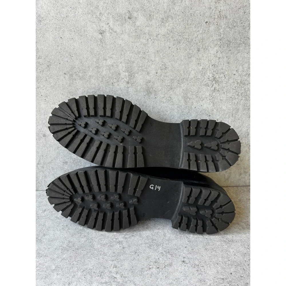 Miz Mooz Legend Black Leather Lug Sole Penny Loafers Womens Size‎ 41 EU 10 US